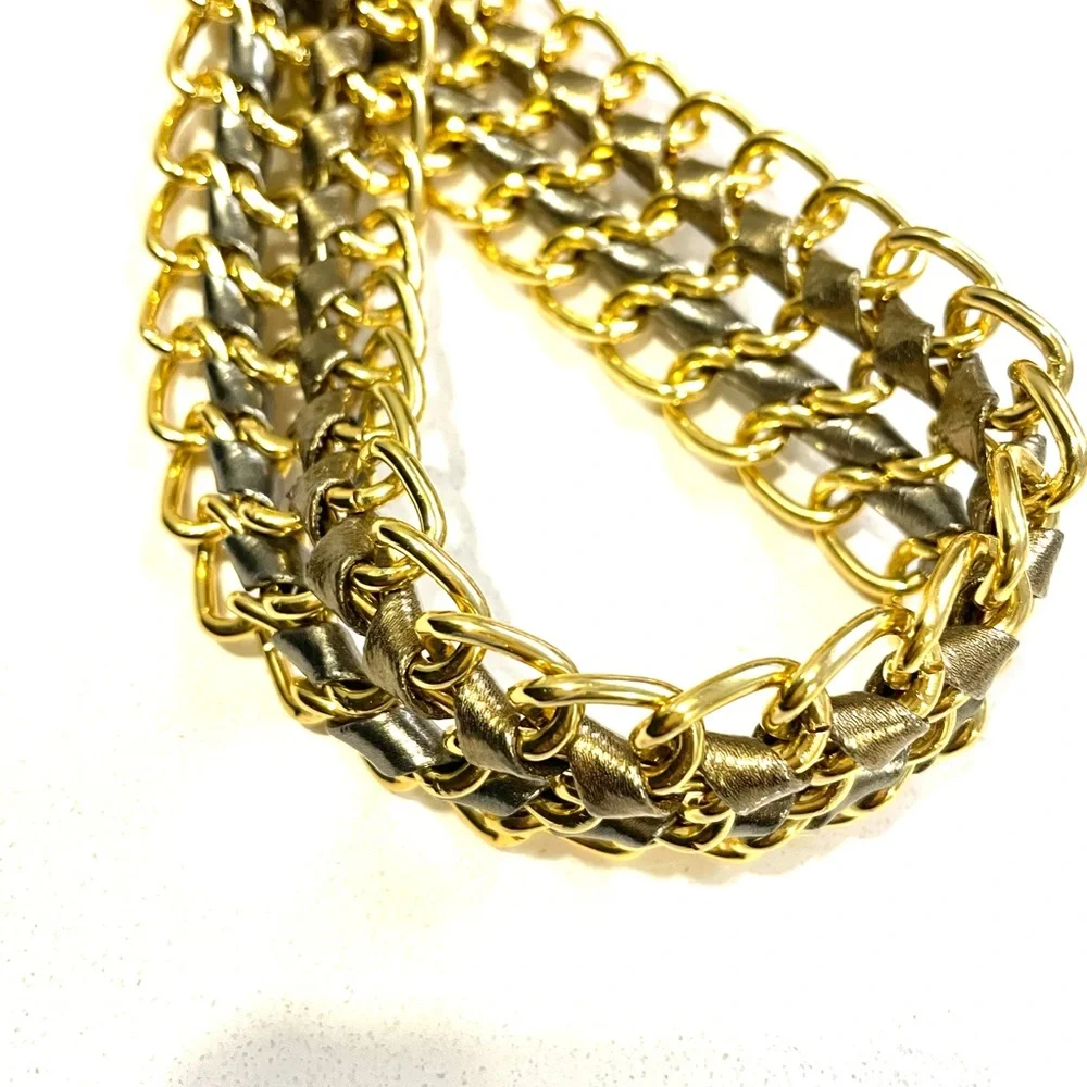 Metallic Gold Woven Belt